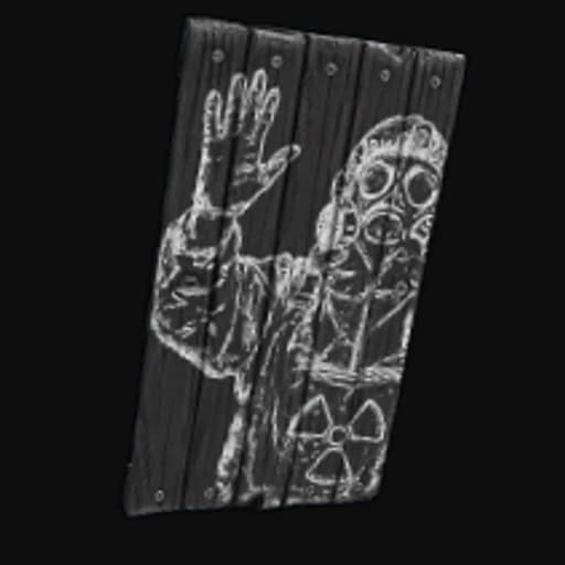 Chalk Menace Wood Door