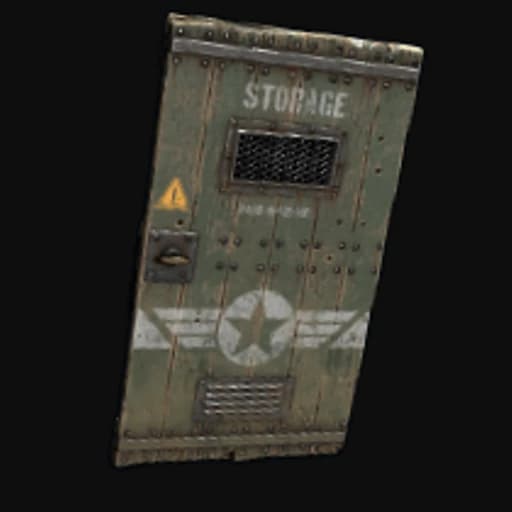 Military Storage Wooden Door