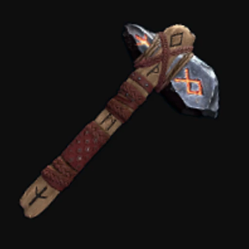 Ancient Runic Stone Hatchet