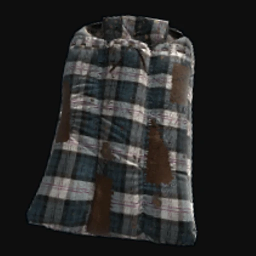 Blue Plaid Sleeping Bag