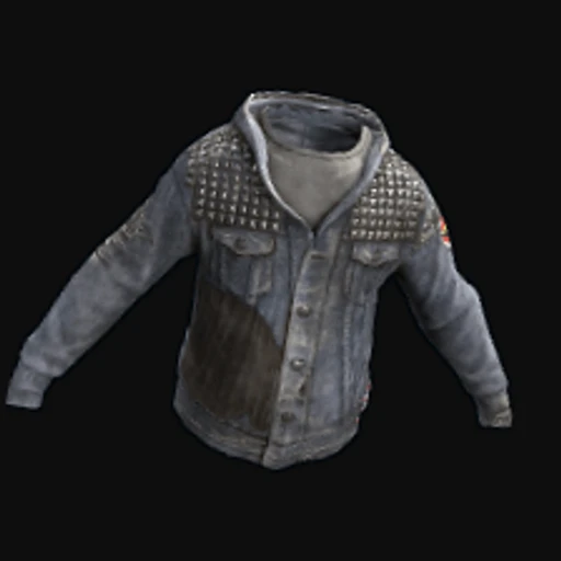 Denim Studded Hoodie