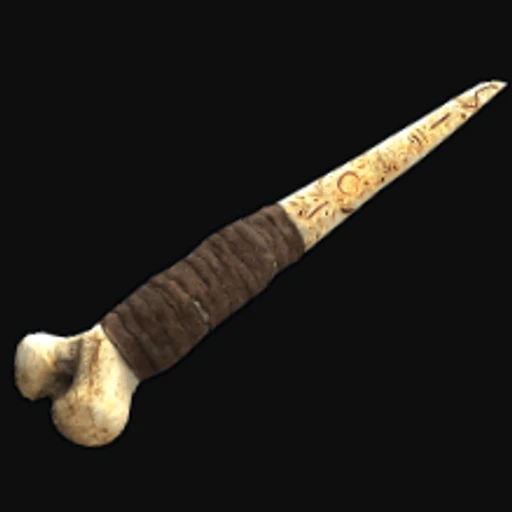 Etched Edge Bone Knife