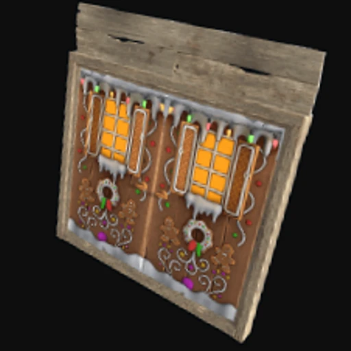 Gingerbread Double Wooden Door