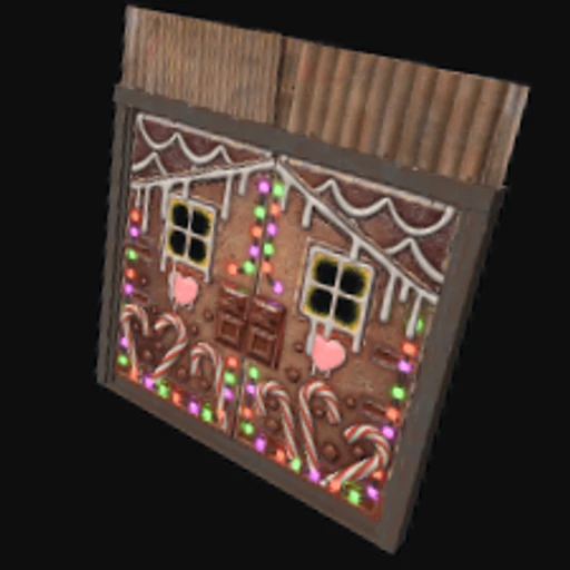 Gingerbread Metal Double Door