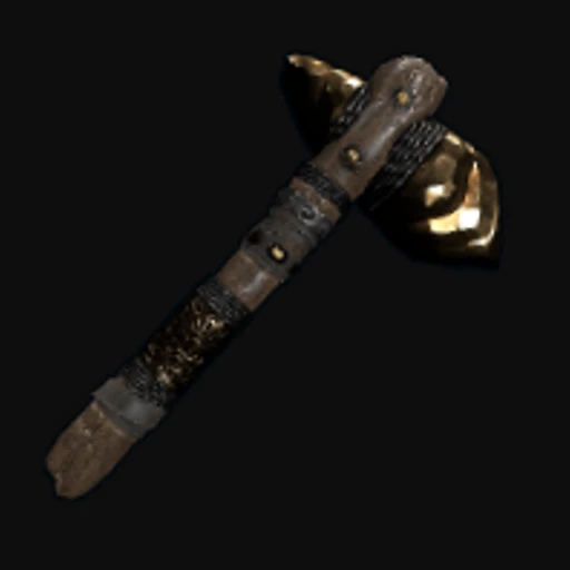Gold Ore Stone Hatchet