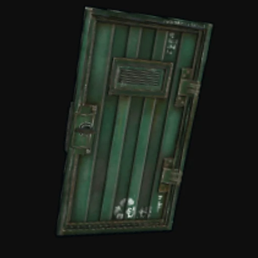Green Armored Container Door