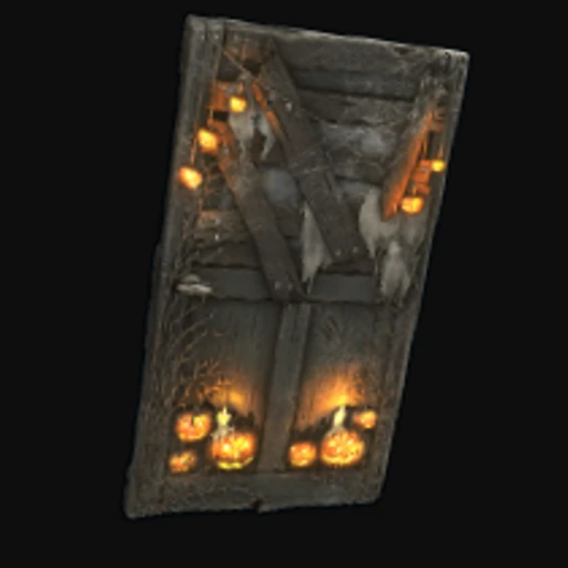 Hell-o-ween Wooden Door