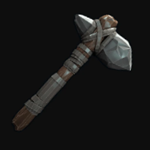 Low Poly Stone Hatchet