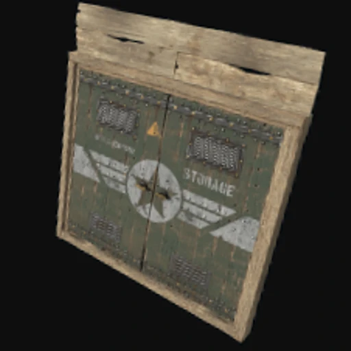 Military Storage Wooden Double Door