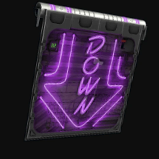 Neon Down Garage Door