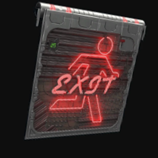 Neon Exit Garage Door