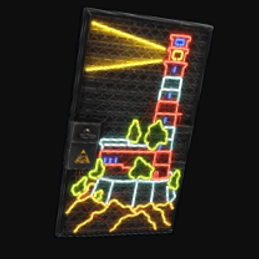 Neon Lighthouse Door