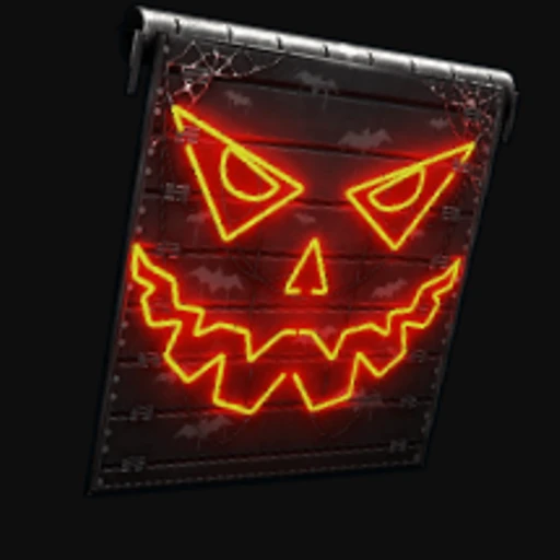 Neon Pumpkin Garage Door