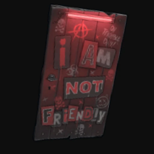 NOT Friendly Wooden Door