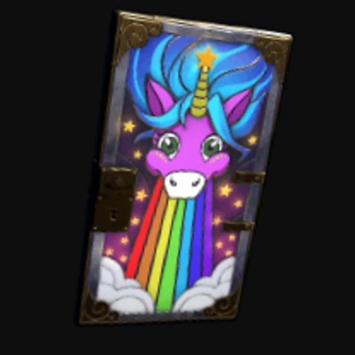 Rainbow Pony Metal Door