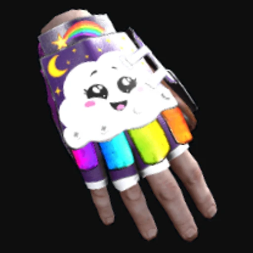 Rainbow Pony Roadsign Gloves