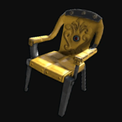Yellow Ornate Chair